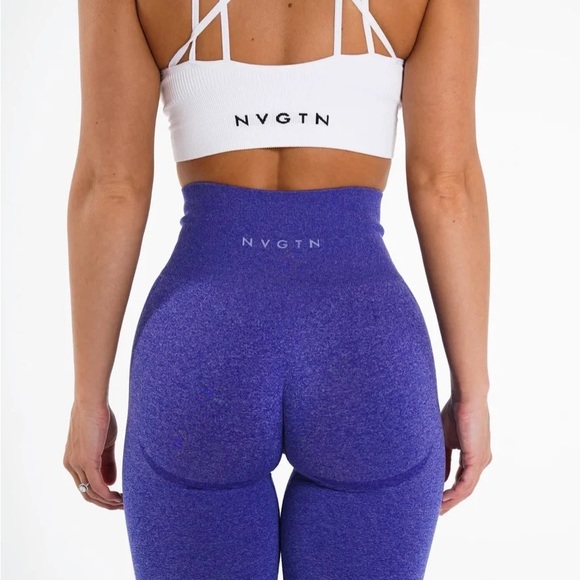 NWOT NVGTN - Electric Blue Contour Seamless Leggings - Picture 3 of 7